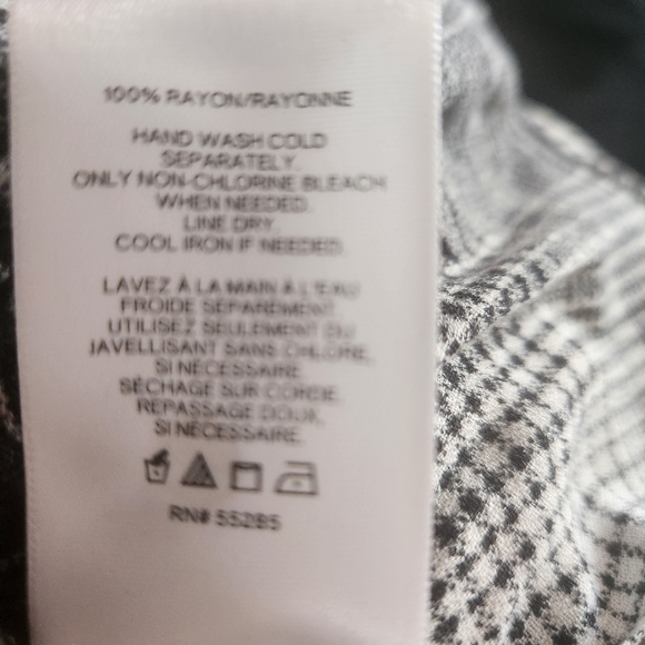 EXPRESS Plaid Faux wrap top - Picture 6 of 7